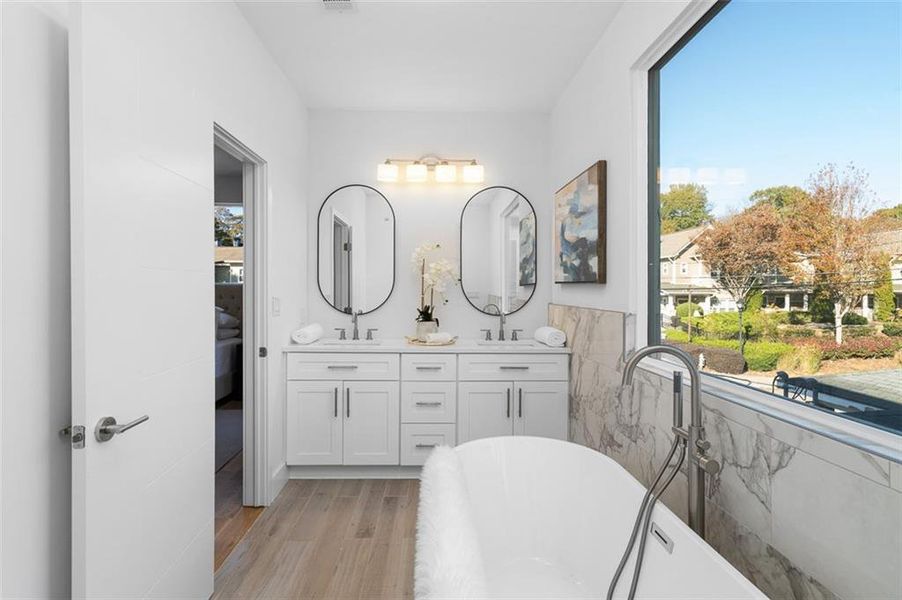 Furnished interior view inside a new home in , Atlanta (Image 35). Furnished interior view inside a new home in , Atlanta (Image 35).