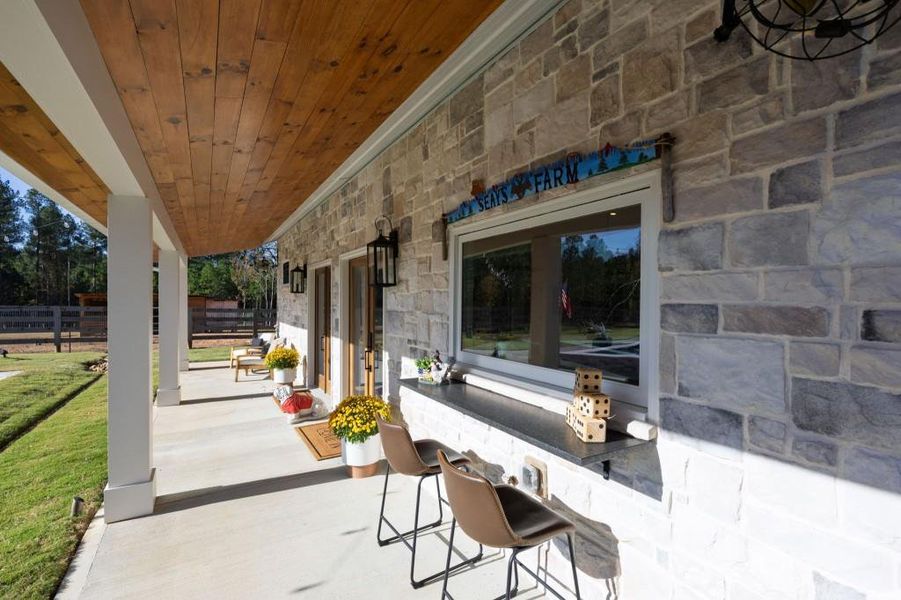 Exterior details and patio area of a home in , Rydal (Image 26).