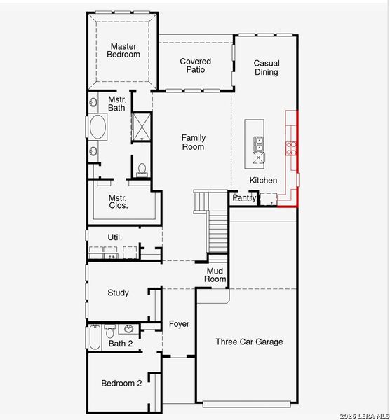 2D floor plan layout of this home in Mayfair, New Braunfels, TX (Image 3).