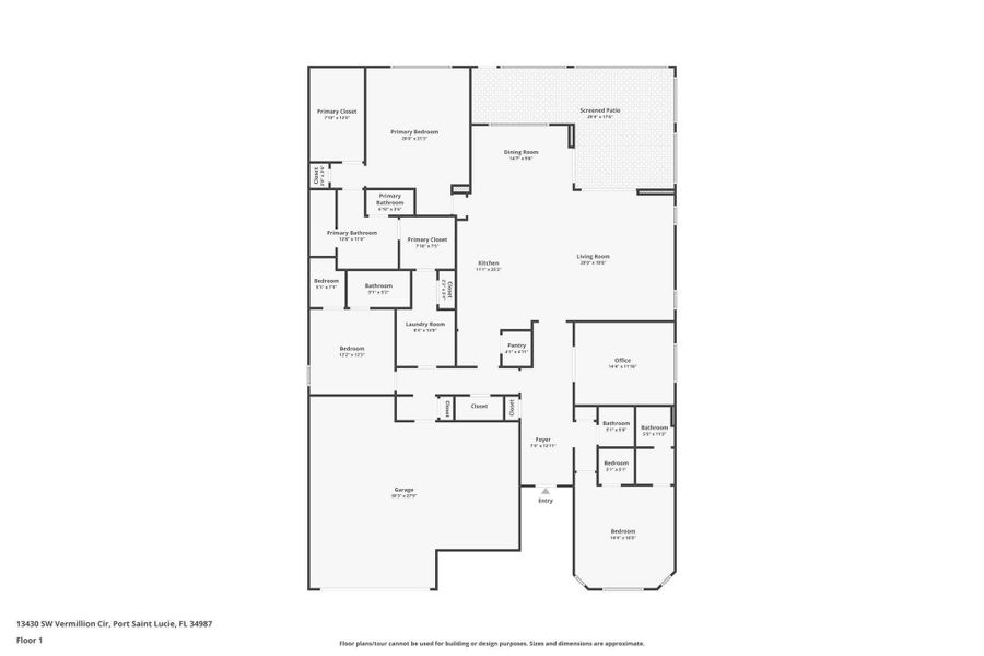 2D floor plan layout of this home in , Port St. Lucie, FL (Image 4). 2D floor plan layout of this home in , Port St. Lucie, FL (Image 4).