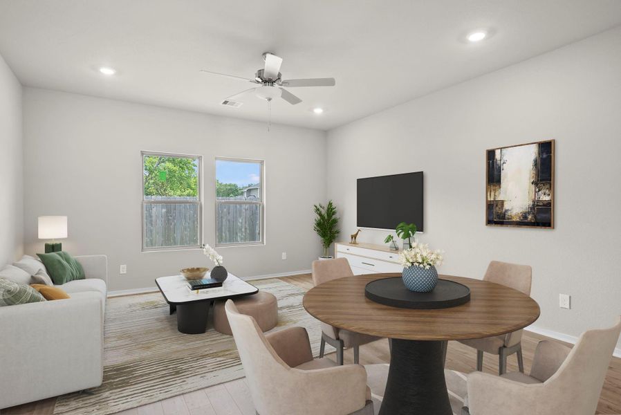 Furnished interior view inside a new home in Laurel Landing, Alvin (Image 10).