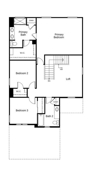 2D floor plan layout of this home in Mandarina Reserve, Marana, AZ (Image 3).