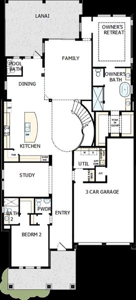 2D floor plan layout of this home in Laureate Park at Lake Nona - Park Series, Orlando, FL (Image 2). 2D floor plan layout of this home in Laureate Park at Lake Nona - Park Series, Orlando, FL (Image 2).