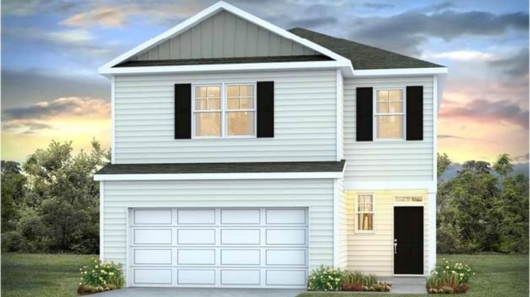 Representative exterior photo of a completed home built from the MANNING by D.R. Horton in Pineview North, Summerville, SC (Image 1). Representative exterior photo of a completed home built from the MANNING by D.R. Horton in Pineview North, Summerville, SC (Image 1).