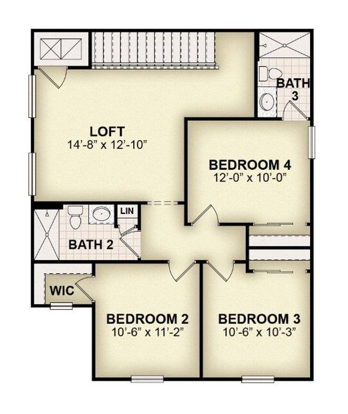 2D floor plan layout for the Paradise by Rockwell Homes in Grassmere, Zellwood, FL (Image 7). 2D floor plan layout for the Paradise by Rockwell Homes in Grassmere, Zellwood, FL (Image 7).