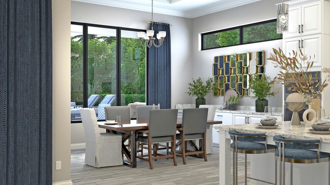 2D floor plan layout for the Keenan by GHO Homes in Tesoro Club, Port St. Lucie, FL (Image 75).