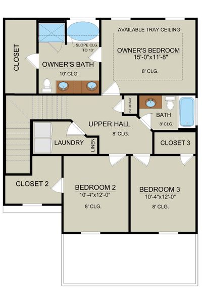 Daufuskie – Second Floor Plan | Ernest Homes