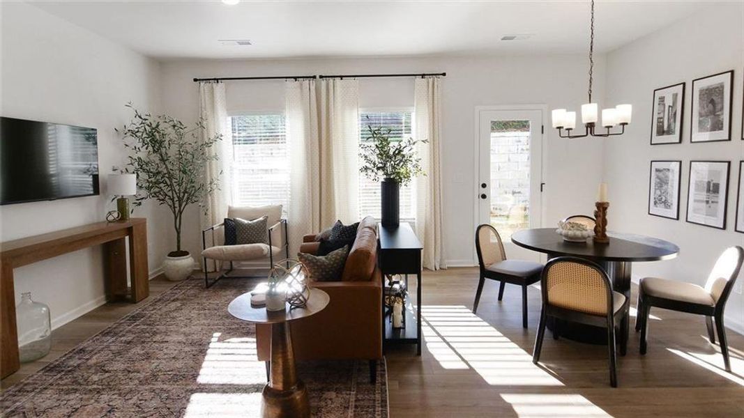 Furnished interior view inside a new home in Johnson Crossing, Cartersville (Image 4).