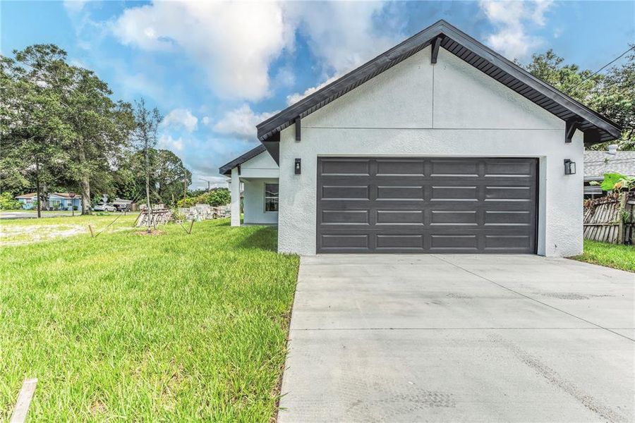 Back View/2 car garage