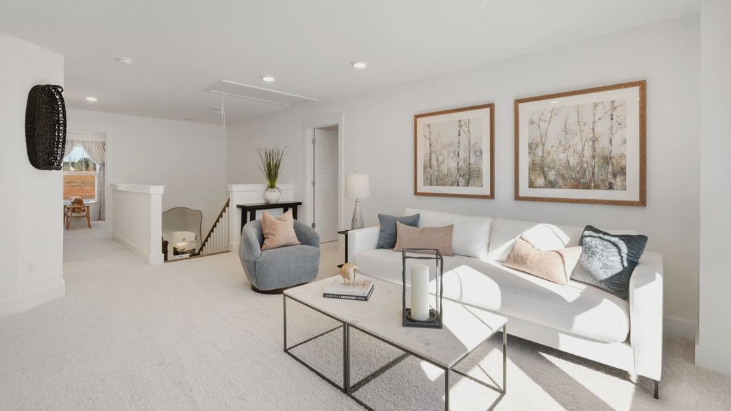 Furnished interior view inside a new home in Iris Meadows, Moore (Image 15). Furnished interior view inside a new home in Iris Meadows, Moore (Image 15).