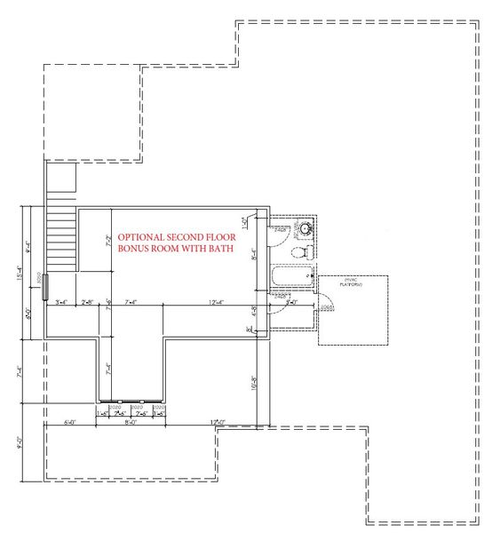 2D floor plan layout of this home in Shadowood, Seneca, SC (Image 3).