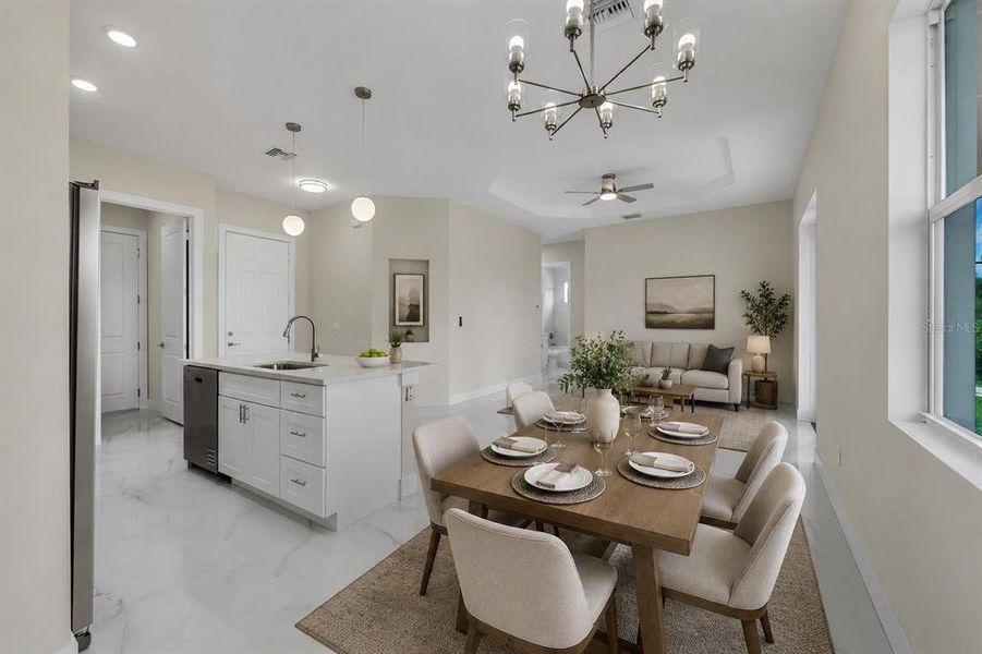 Furnished interior view inside a new home in , Lehigh Acres (Image 7).
