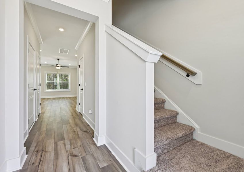 A spacious entryway welcomes you home.