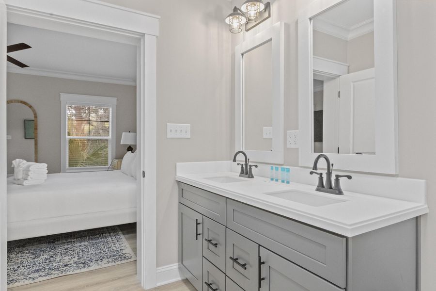 Furnished interior view inside a new home in , Edisto Island (Image 17).