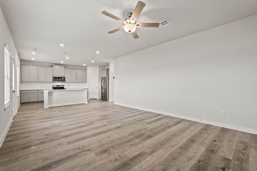A large empty kitchen.