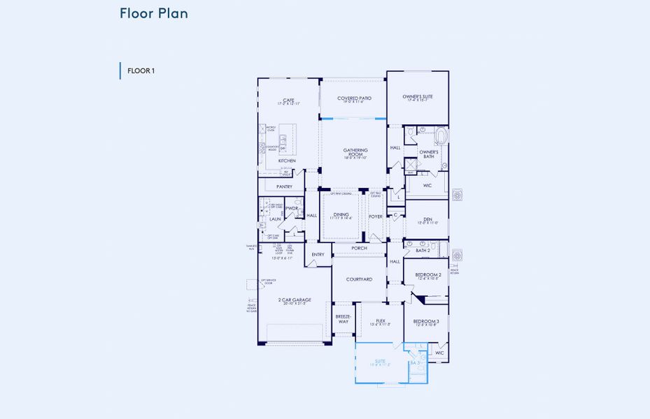 2D floor plan layout of this home in Harvest - Enchantment Series, Queen Creek, AZ (Image 2). 2D floor plan layout of this home in Harvest - Enchantment Series, Queen Creek, AZ (Image 2).