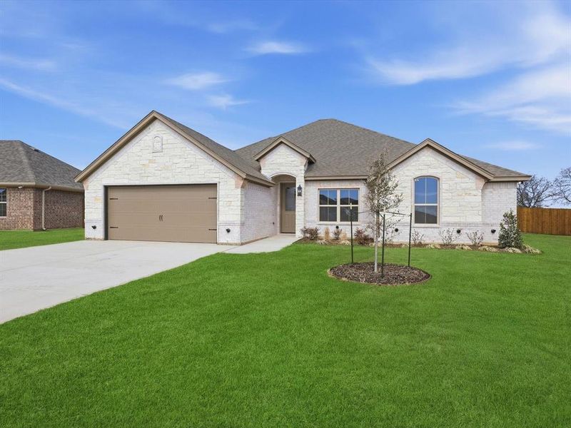 Front exterior of a new home in , Springtown, TX, highlighting curb appeal (Image 20). Front exterior of a new home in , Springtown, TX, highlighting curb appeal (Image 20).