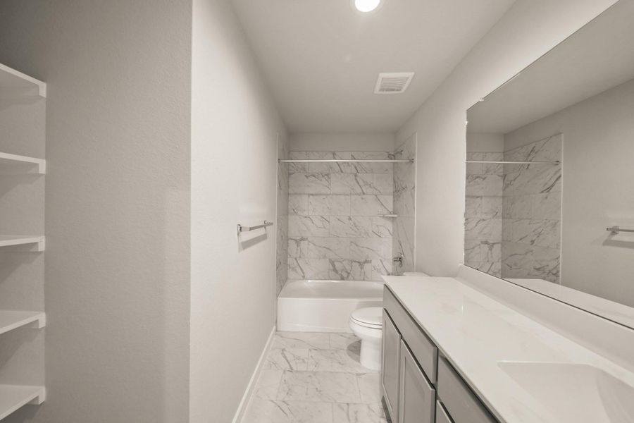 Furnished interior view inside a new home in Grand Oaks Village, Houston (Image 4). Furnished interior view inside a new home in Grand Oaks Village, Houston (Image 4).