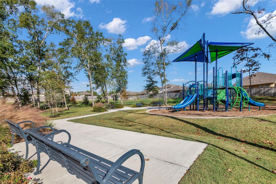 Centrally located neighborhood park with lots of play equipment.