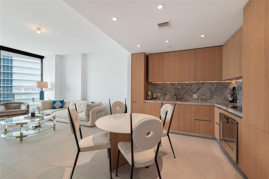 Furnished interior view inside a new home in , Miami Beach (Image 16).