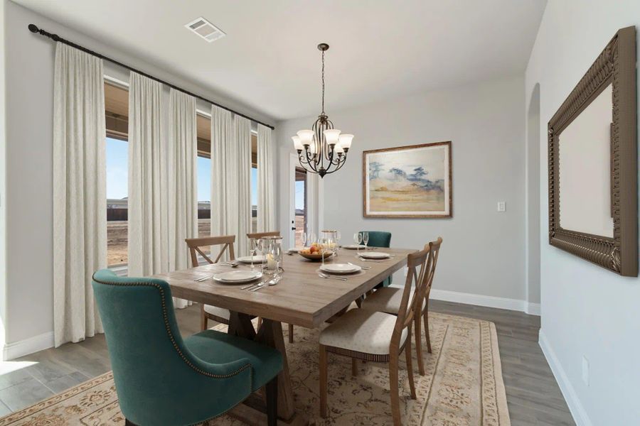 Dining Room | Concept 2586 at Hidden Creek Estates in Van Alstyne, TX by Landsea Homes