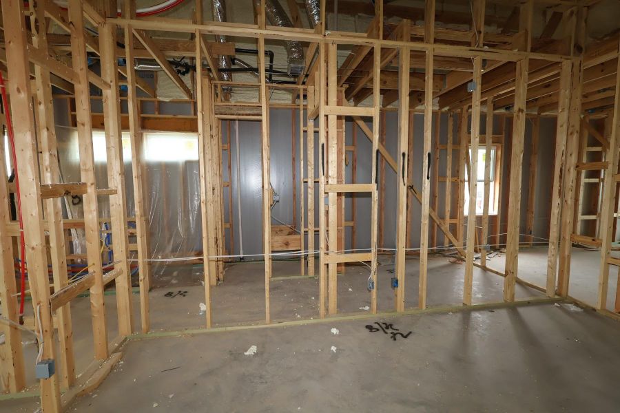 In-progress construction of a new home in Bridgeland Central: Emerald Heights - Landmark Row Collection, Cypress, TX (Image 6). In-progress construction of a new home in Bridgeland Central: Emerald Heights - Landmark Row Collection, Cypress, TX (Image 6).