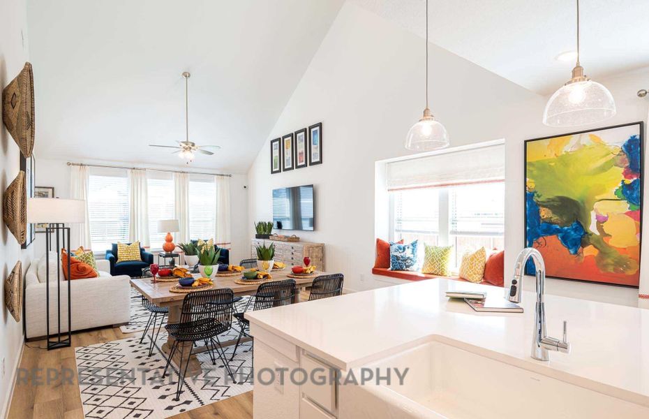 Representative model photo showcasing example furniture placement. Representative model photo showcasing example furniture placement.