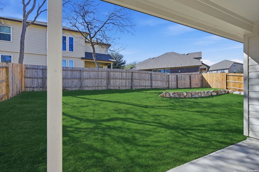 Exterior details and patio area of a home in Buffalo Crossing, Cibolo (Image 3).