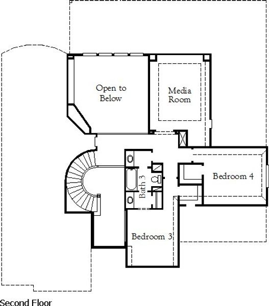 2D floor plan layout of this home in Dunham Pointe, Cypress, TX (Image 4).
