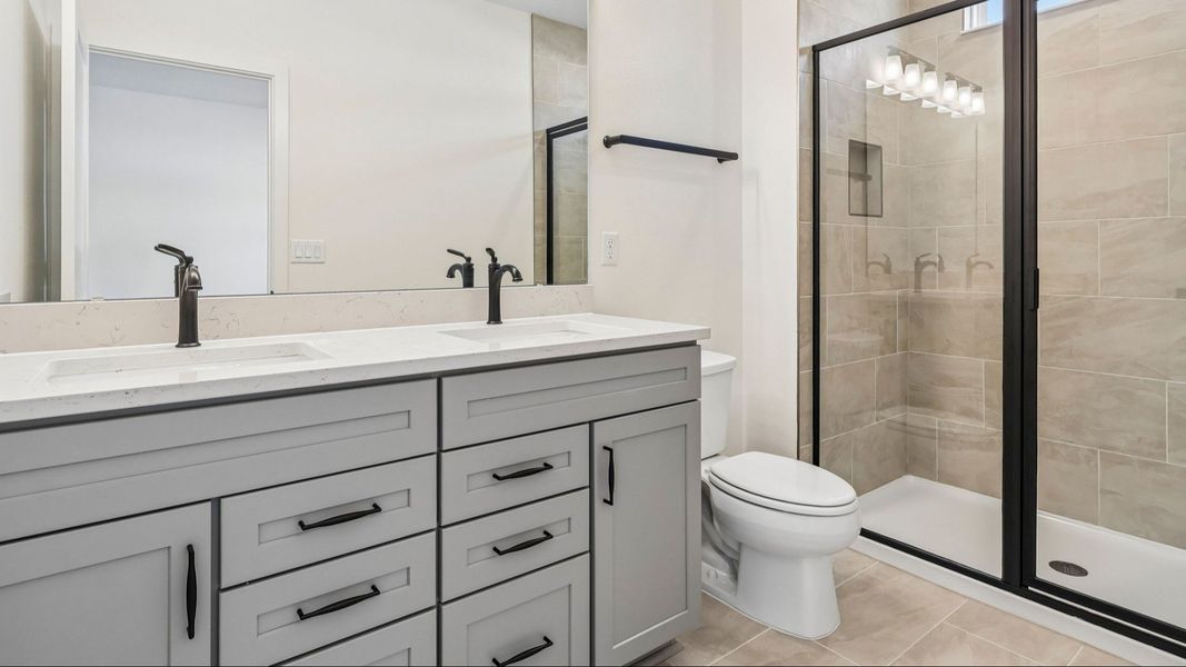 Furnished interior view inside a new home in Parkview at Hamlin, Winter Garden (Image 28).
