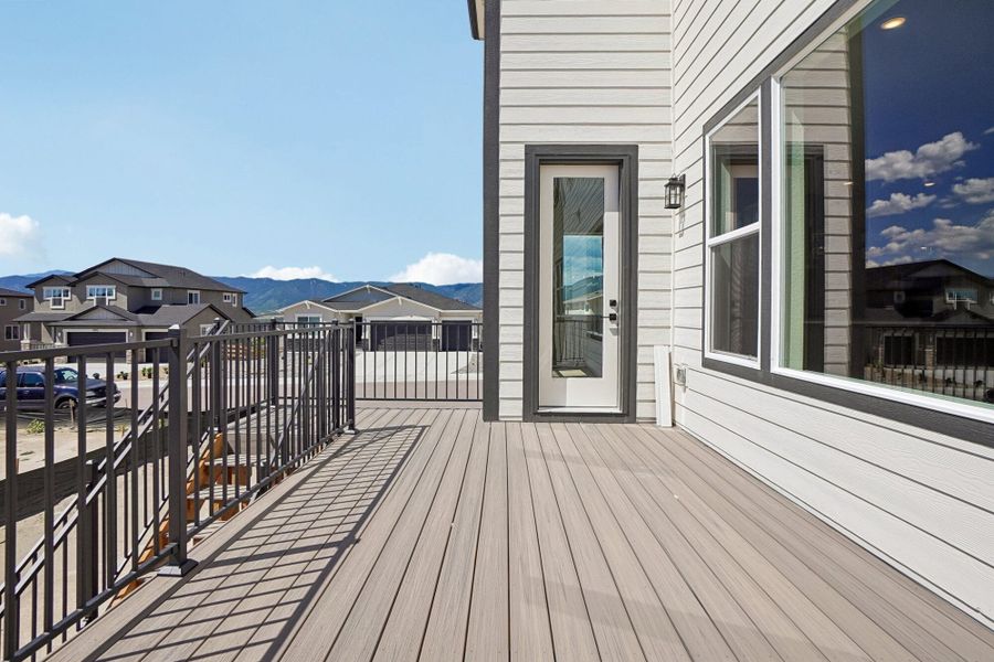 Exterior details and patio area of a home in Jackson Creek North, Monument (Image 4).