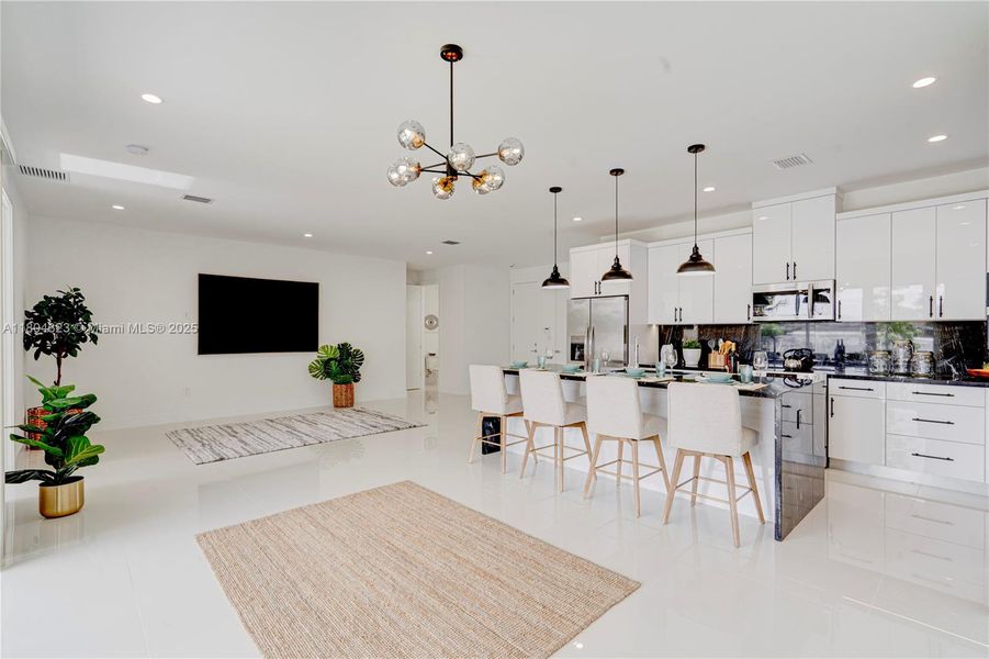 Furnished interior view inside a new home in , Miami (Image 18). Furnished interior view inside a new home in , Miami (Image 18).