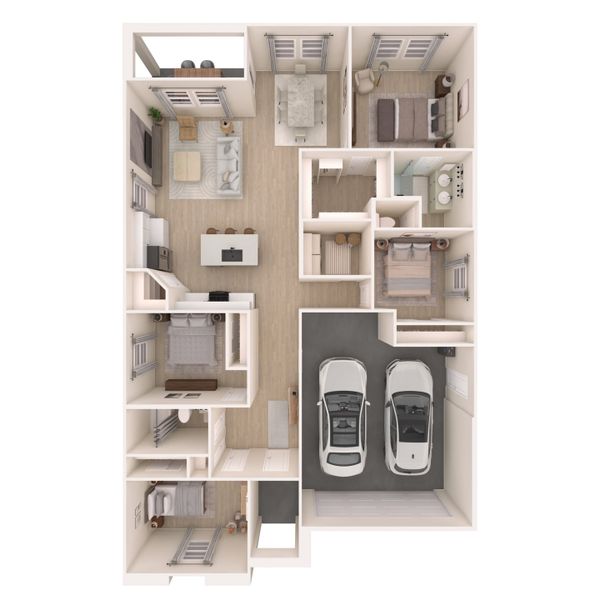 2D floor plan layout for the Goldenrod II by K. Hovnanian® Homes in Ascend at Legends Bay, Baytown, TX (Image 4). 2D floor plan layout for the Goldenrod II by K. Hovnanian® Homes in Ascend at Legends Bay, Baytown, TX (Image 4).