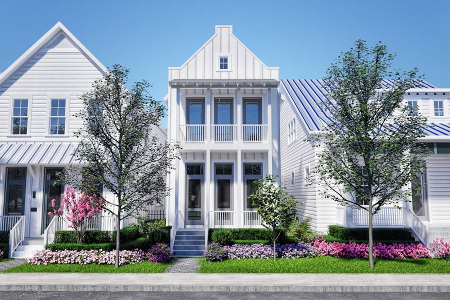 Front exterior of a new home in Carroll Crest, Carrollton, TX, highlighting curb appeal (Image 1). Front exterior of a new home in Carroll Crest, Carrollton, TX, highlighting curb appeal (Image 1).