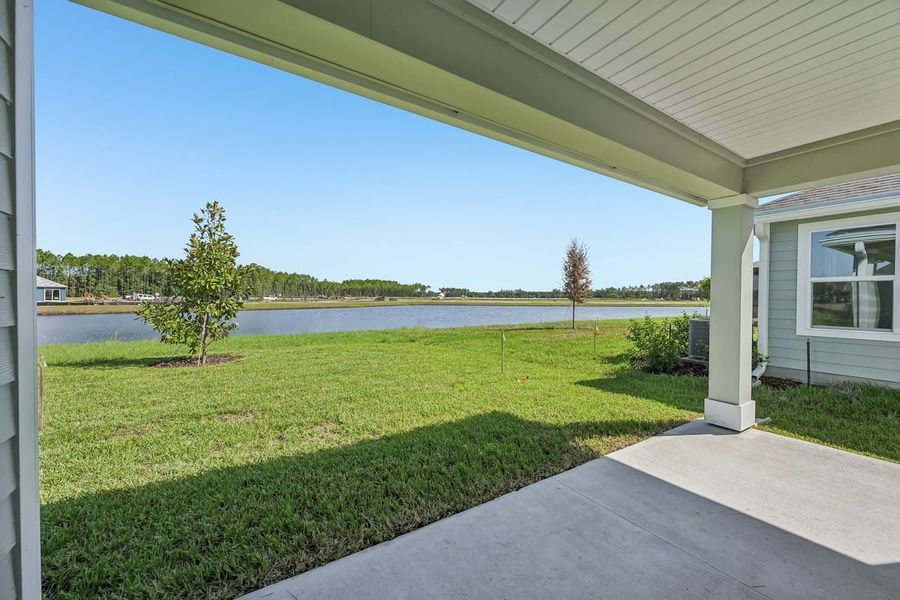 Exterior details and patio area of a home in Somerset - Executive Series, Palm Coast (Image 3). Exterior details and patio area of a home in Somerset - Executive Series, Palm Coast (Image 3).