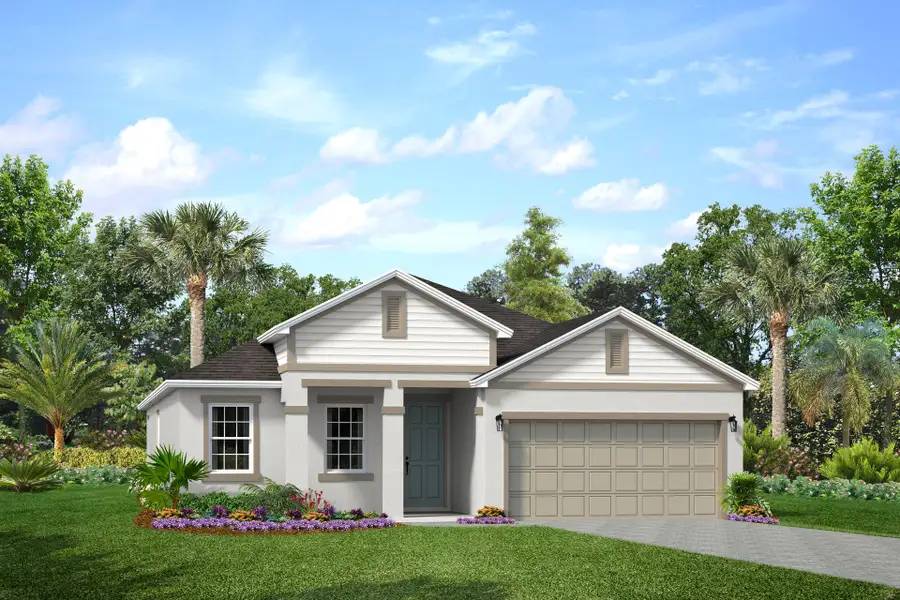 Representative exterior photo of a completed home built from the Margate II by Park Square Residential in Leela Reserve, Tavares, FL (Image 1). Representative exterior photo of a completed home built from the Margate II by Park Square Residential in Leela Reserve, Tavares, FL (Image 1).