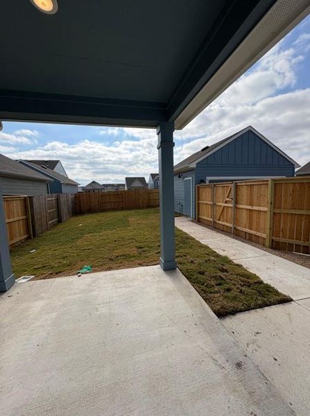 Rear Covered Patio & Private Backyard