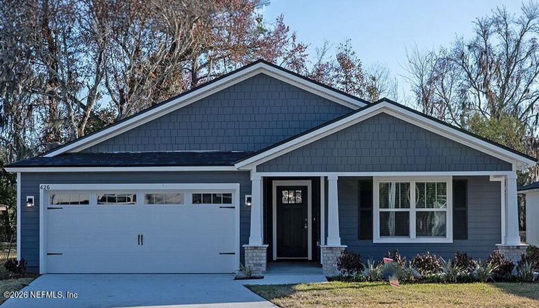 Front exterior of a new home in , Jacksonville, FL, highlighting curb appeal (Image 1). Front exterior of a new home in , Jacksonville, FL, highlighting curb appeal (Image 1).