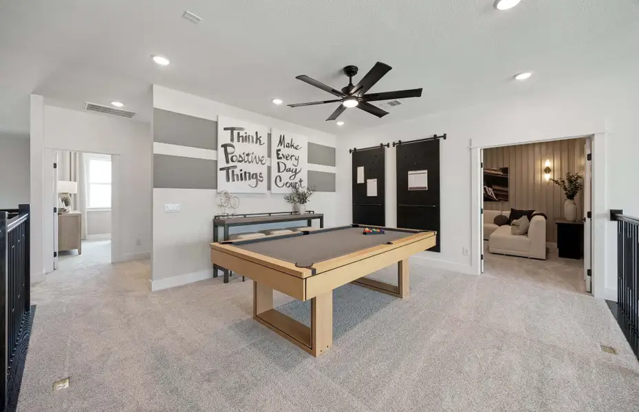 Representative furnished interior of a home built from the Lindale by Pulte Homes in Blue Creek Trails, Richmond (Image 17). Representative furnished interior of a home built from the Lindale by Pulte Homes in Blue Creek Trails, Richmond (Image 17).