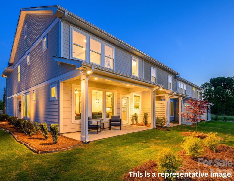 Exterior details and patio area of a home in Westview Towns, Waxhaw (Image 3).