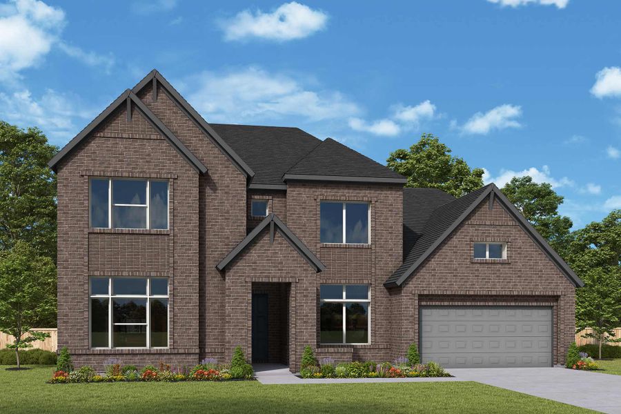 Representative exterior photo of a completed home built from the The Dandelion by David Weekley Homes in Dunham Pointe 65' Homesites, Cypress, TX (Image 20). Representative exterior photo of a completed home built from the The Dandelion by David Weekley Homes in Dunham Pointe 65' Homesites, Cypress, TX (Image 20).