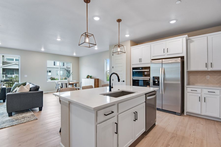 Furnished interior view inside a new home in Reunion, Commerce City (Image 16).