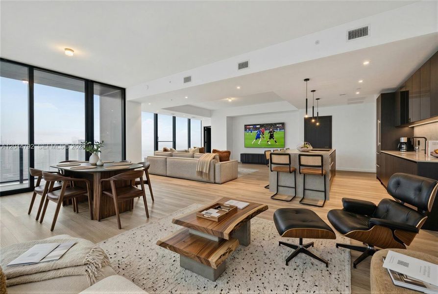 Furnished interior view inside a new home in , Miami (Image 4). Furnished interior view inside a new home in , Miami (Image 4).