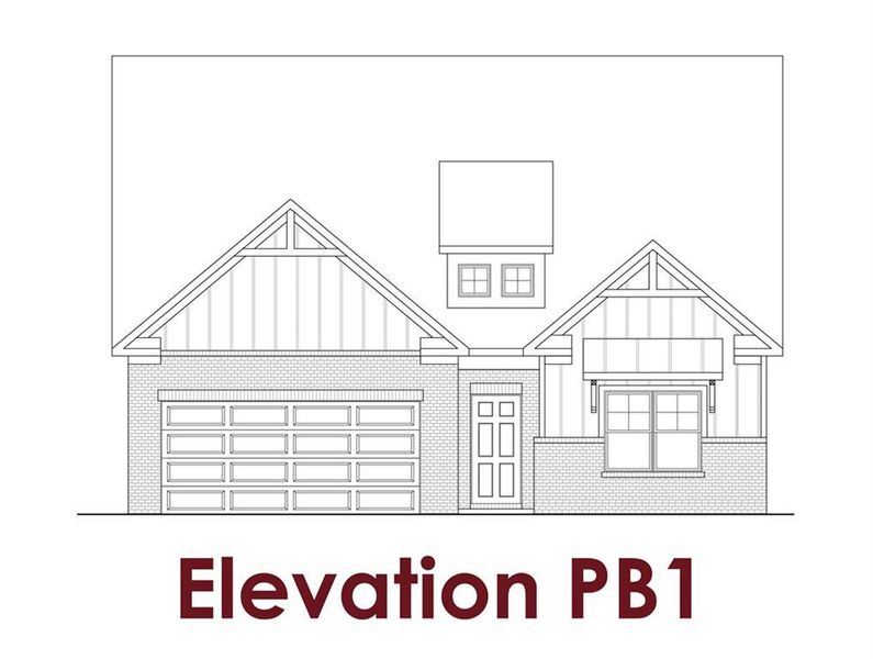 Exterior rendering of this home design in Garland Meadows, Cartersville, GA (Image 1). Exterior rendering of this home design in Garland Meadows, Cartersville, GA (Image 1).
