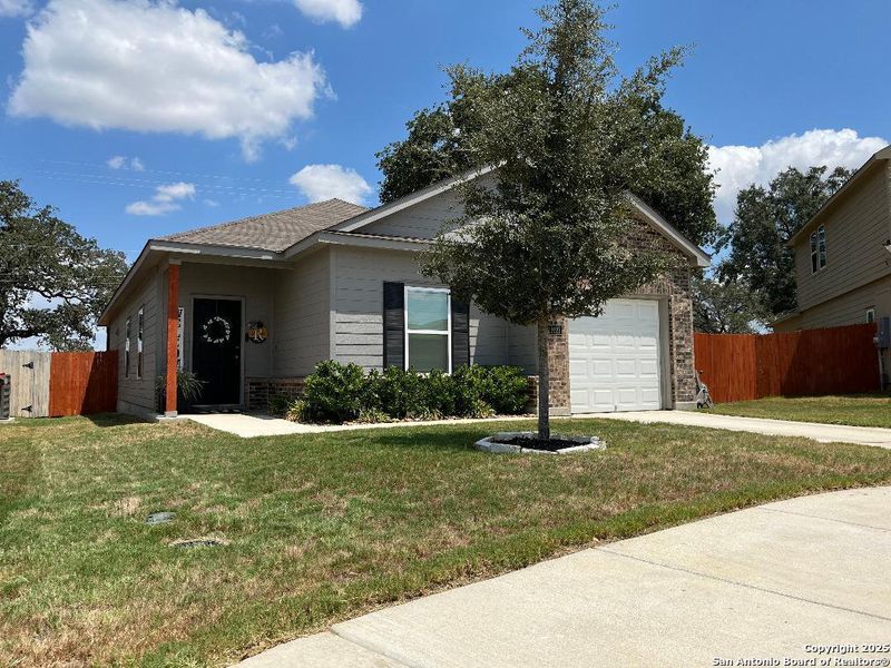 Front exterior of a new home in , San Antonio, TX, highlighting curb appeal (Image 1). Front exterior of a new home in , San Antonio, TX, highlighting curb appeal (Image 1).