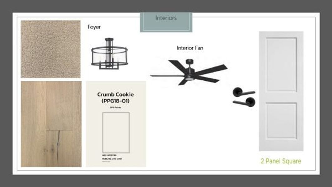 Sample of building materials used in homes in Rio Vista at Kelly Ranch, Aledo (Image 22).