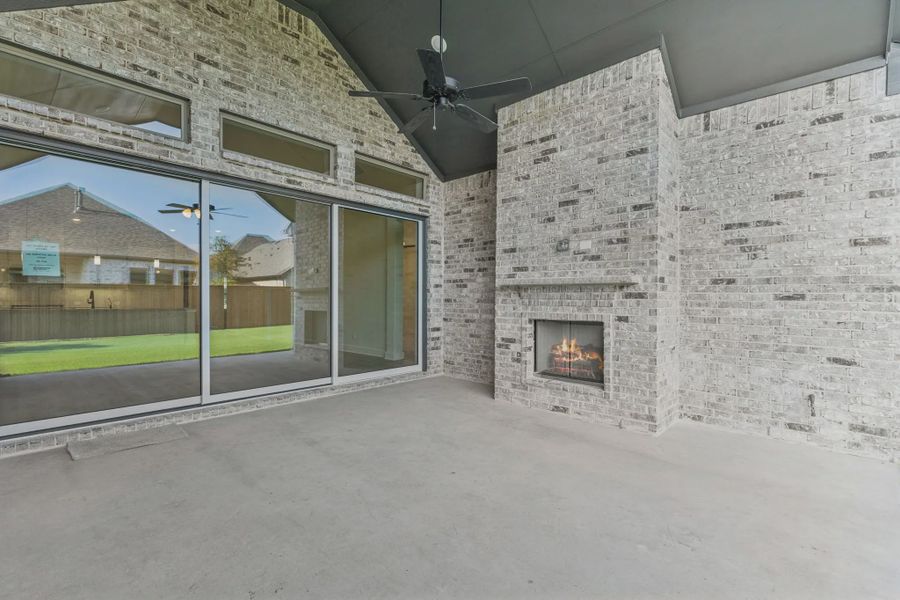 Exterior details and patio area of a home in Trinity Falls, McKinney (Image 2). Exterior details and patio area of a home in Trinity Falls, McKinney (Image 2).