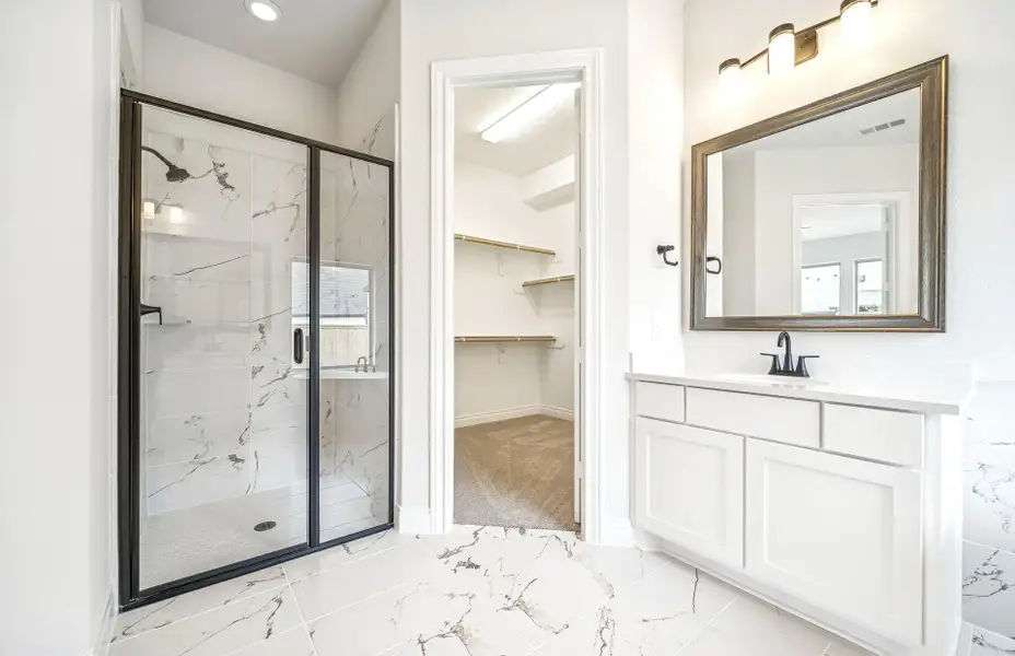 Furnished interior view inside a new home in Bridgeland 60′, Cypress (Image 8).