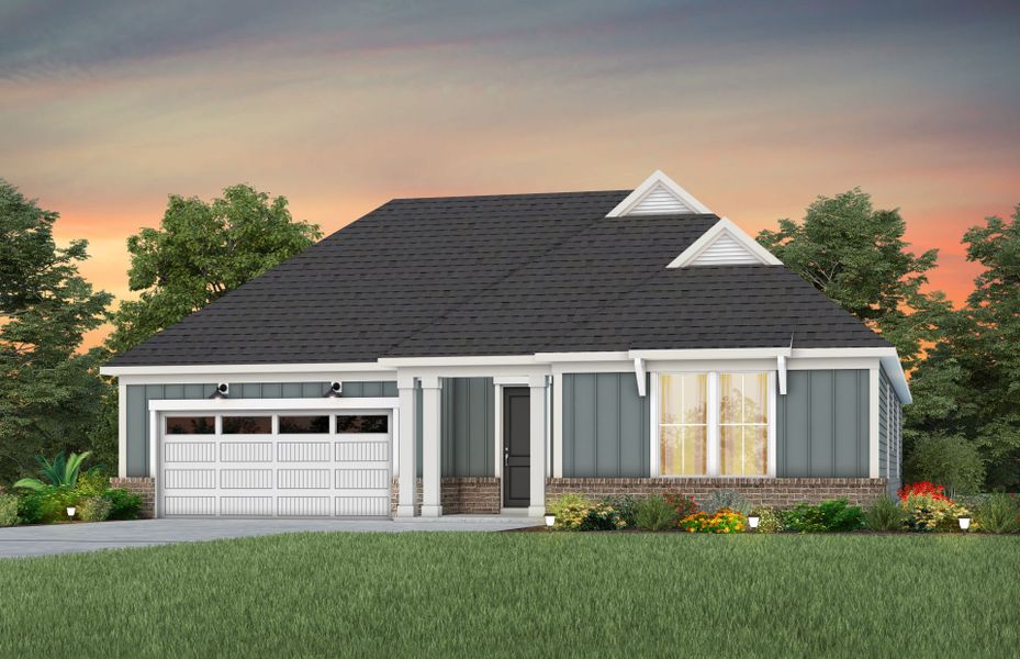 Representative exterior photo of a completed home built from the Coopsworth by Pulte Homes in The Retreat at Carolina Ridge, Harrisburg, NC (Image 6).