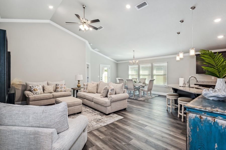 Representative furnished interior of a home built from the The Carlos by Herbst Homes in Doyle Hawkins Landing, Navarre (Image 4).